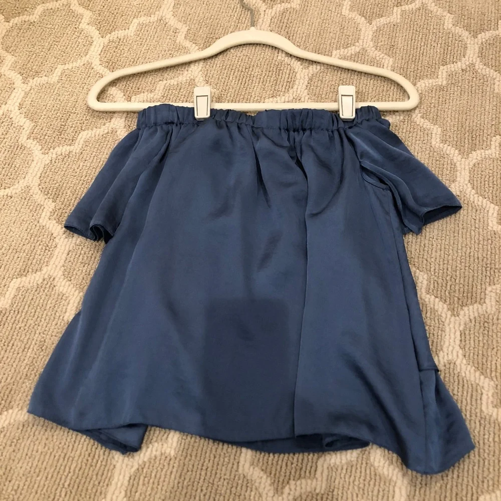 ASOS Blue Off-Shoulder Blouse - Picture 6 of 6